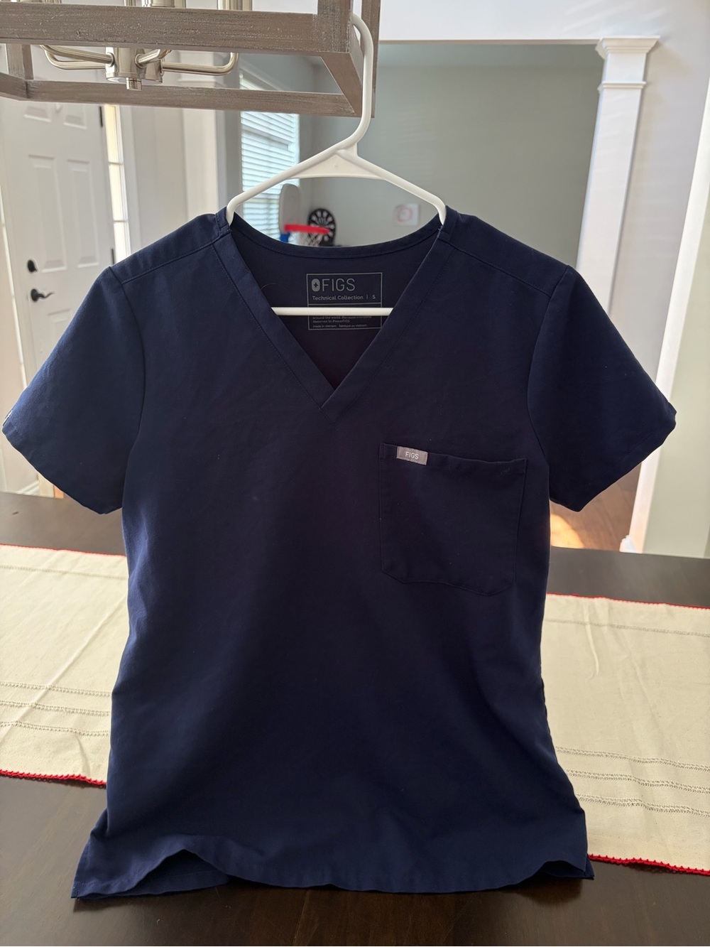 Figs Catarina Navy Scrub Top